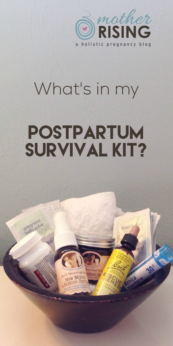 These are great ideas for a postpartum survival kit, especially for a natural postpartum recovery and mama.