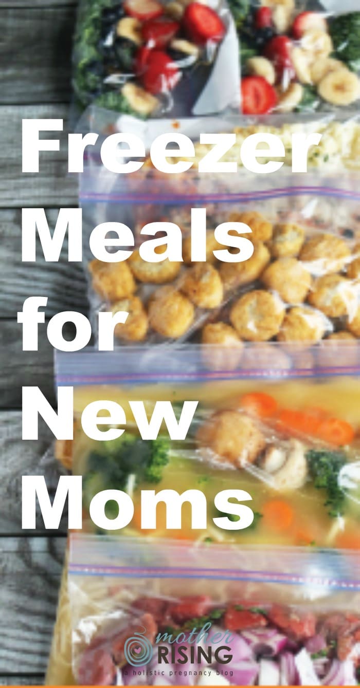 I did a MAJOR freezer cooking day in preparation for the early days of postpartum. Here is a list of the Freezer Meals for New Moms I used!