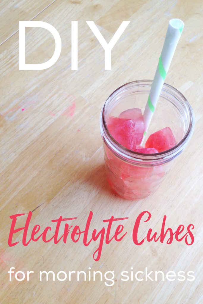 Electrolyte cubes for morning sickness are extremely helpful, super simple and key to feeling better during pregnancy! Make some today!