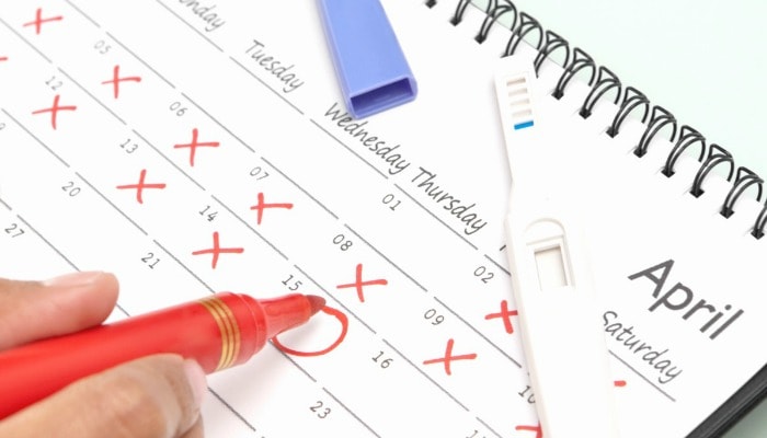 red marker circling date on a calendar