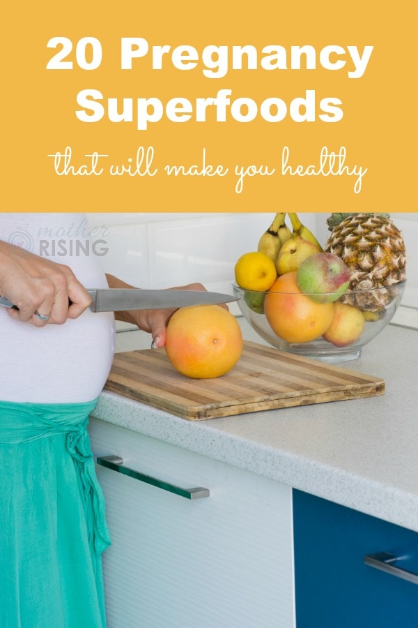 Learn how these 20 pregnancy superfoods can help keep women low risk and healthy for an easier pregnancy, childbirth, and postpartum.