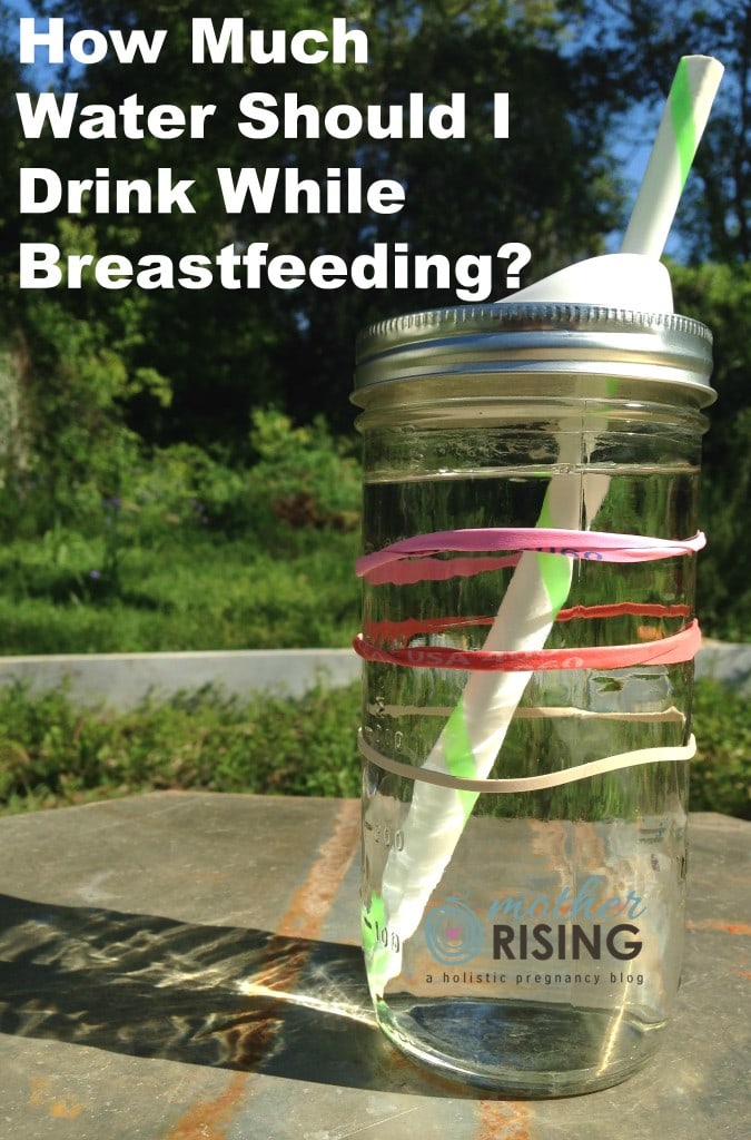 How much water should I drink while breastfeeding? The average adult needs about 8, 8 ounce glasses of water per day, however, breastfeeding increases this.