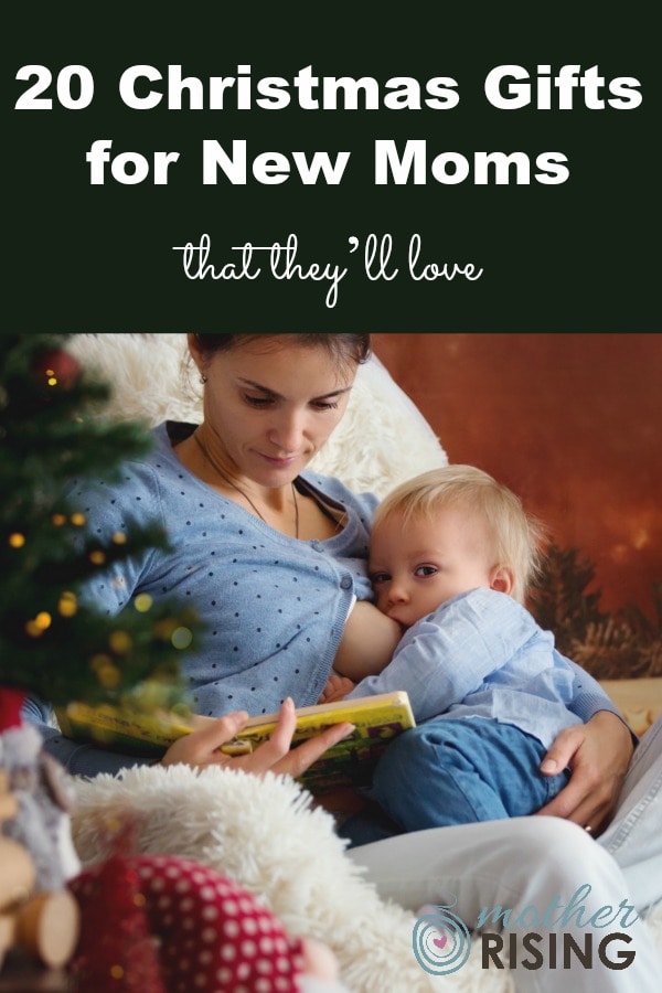 Looking for the right present for that new mom in your life? Here's a great gift list for women with newborns, bigger babies, and even those with little toddlers. She's bound to love something on this list of presents! #christmaspresents #giftideas #newmoms #postpartum