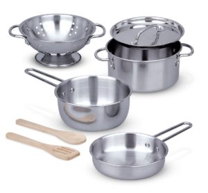 melissa-doug-8-piece-stainless-steel-pots-and-pans-playset-for-kids