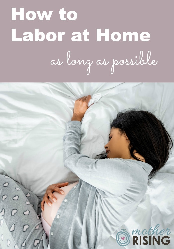 If you're thinking about laboring at home before heading into the hospital, this is a MUST READ! #childbirth #hospitalbirth #labor #laboranddelivery #paincoping #naturalbirth #thirdtrimester
