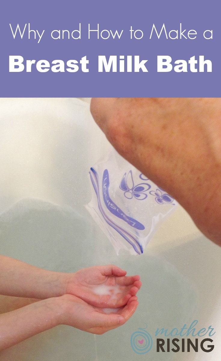 Don't pump and dump! Make a breast milk bath. A breast milk bath is helpful with moisturizing dry skin, healing diaper rash and soothing red, irritated skin