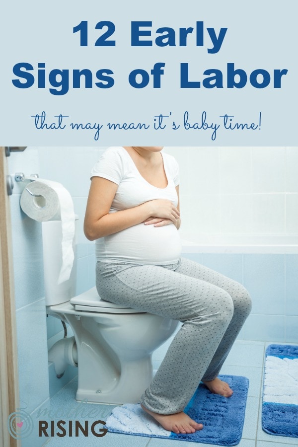 Use these 12 early symptoms and signs of labor to help differentiate between the beginning of labor and normal end of pregnancy symptoms. #pregnancy #birth #labor #laboranddelivery #thirdtrimester #hospitalbirth