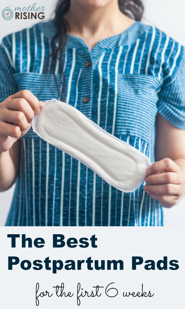 Choose the best postpartum pads for the first six weeks after birth. Plan for heavy bleeding at first, and continually less for the remaining 3-5 weeks. In this post we discuss what to expect for postpartum bleeding and what pads to buy for each stage.