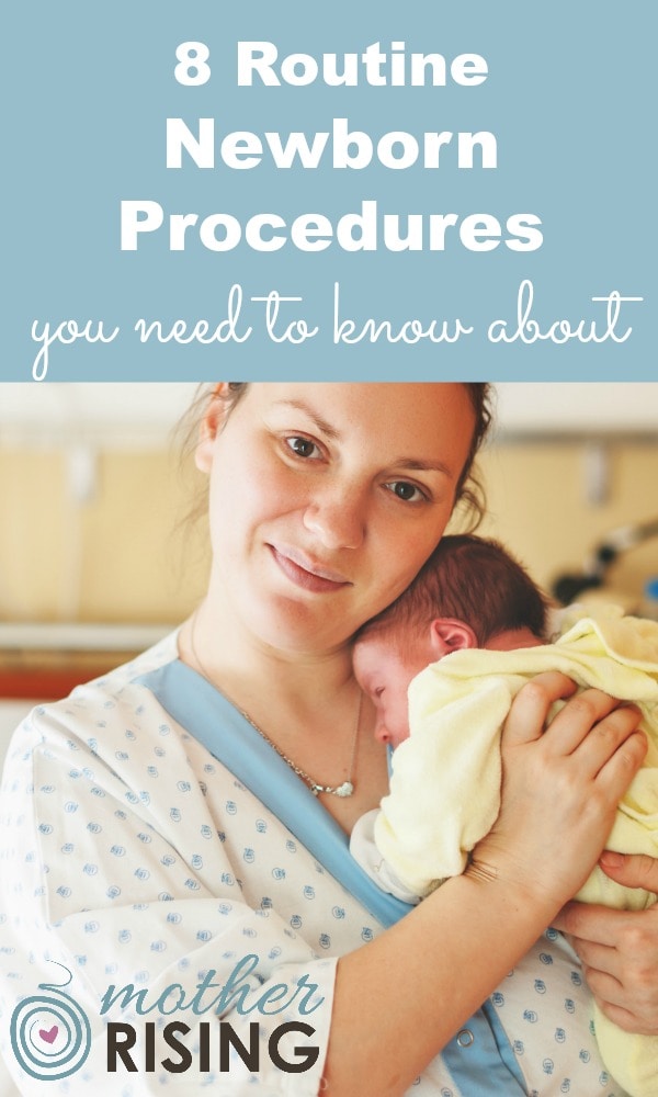 What routine procedures should new parents expect to encounter the first few hours of baby's life? Read this post to understand your options to make the best choice for your new little one. #postpartum #infant #hospitalbirth 