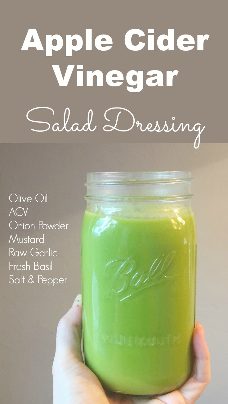 This apple cider vinegar salad dressing is DELICIOUS! My kids literally drink it out of the jar. It's a great alternative to sugary store bought dressings.
