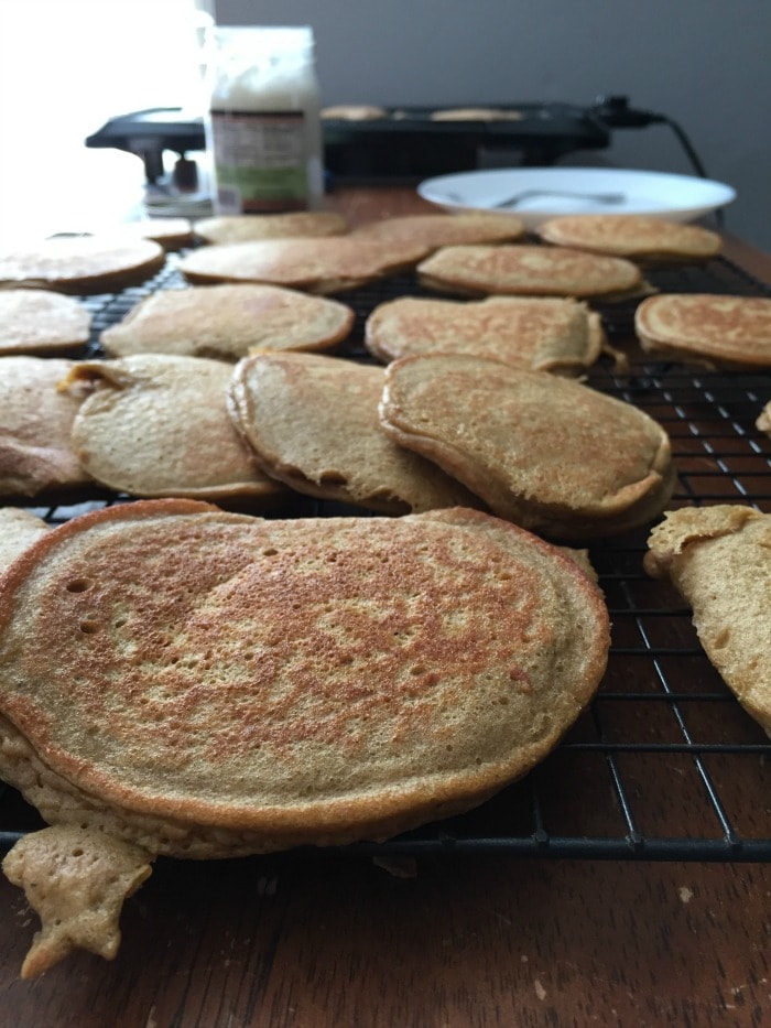 Because the American diet is inundated with grains, by trying new things like these plantain pancakes I can limit our exposure.