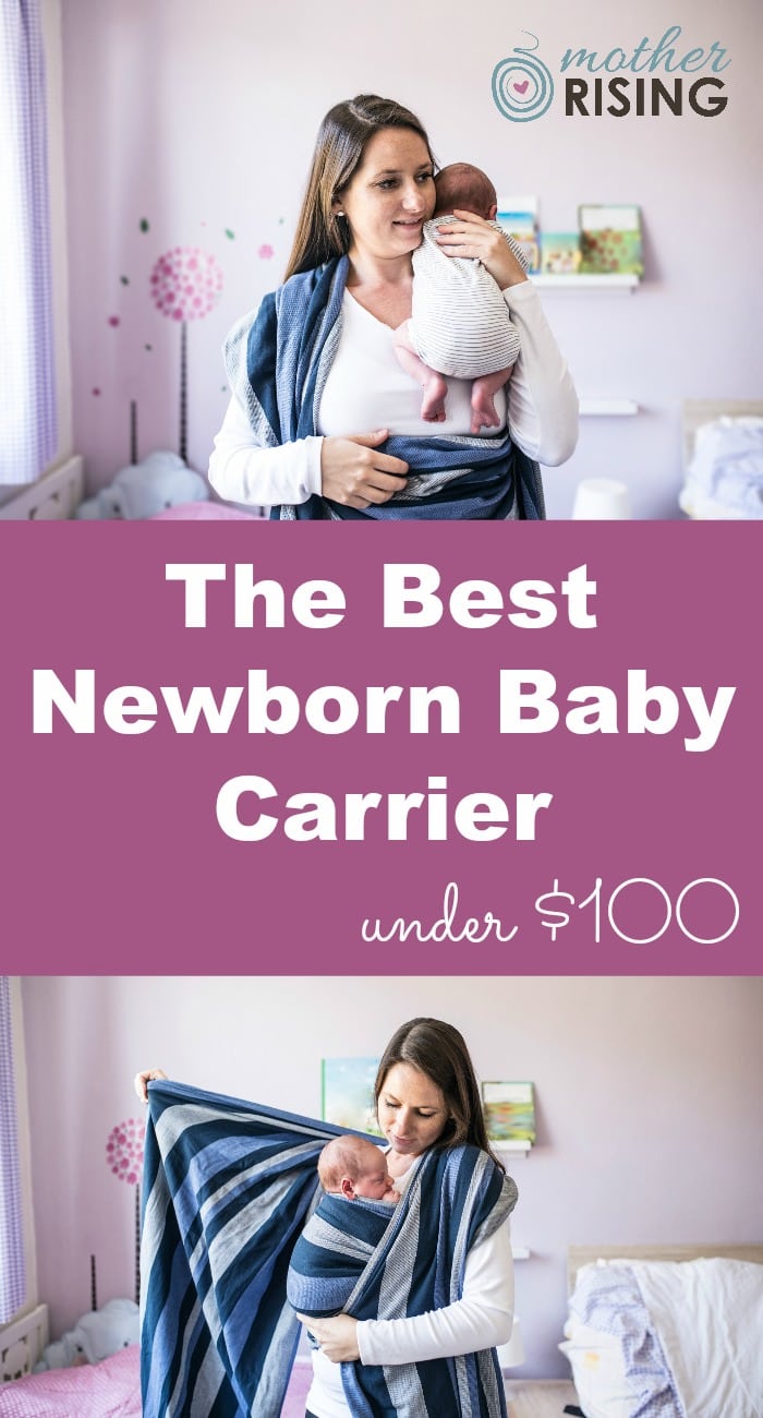 When it comes to baby carriers, newborns have unique needs. A newborn baby carrier needs to allow baby to be close enough to kiss, in an upright position to keep their air passageway open, and have their legs bent and curled so their knees are higher than their bum. Here is the best newborn baby carrier under $100.