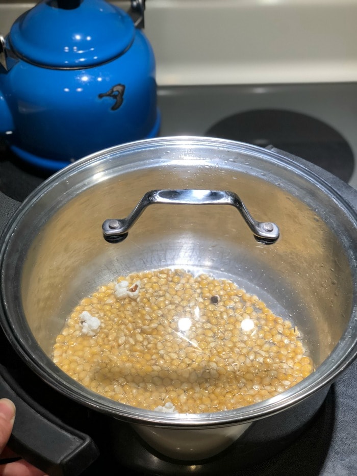 By using my step-by-step instructions you will have perfectly popped coconut oil popcorn made on the stove with minimal (if not zero!) unpopped kernels. Life goals, people! Let's get started.