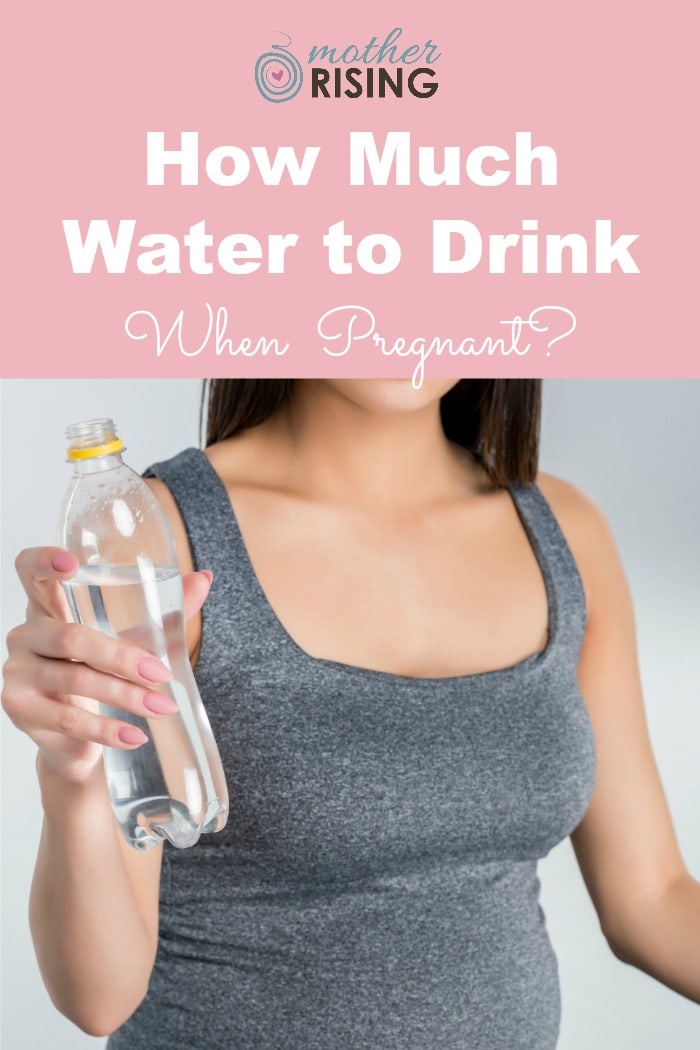 Adequate water intake is essential during pregnancy to feel good, think clearly, for the body to operate as it should, and grow a healthy baby.  If you've never thought about it before, now is the time to think about how much water to drink when pregnant. #pregnant #water #healthypregnancy #firsttrimester