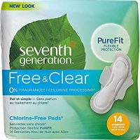 Seventh Generation Chlorine Free Maxi Pads - Overnight With Wings - 14 Pads (Pack of 2)