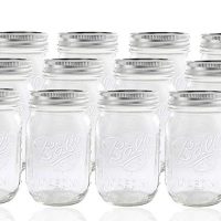 Jarden 12 Ball Mason Jar with Lid - Regular Mouth - 16 oz