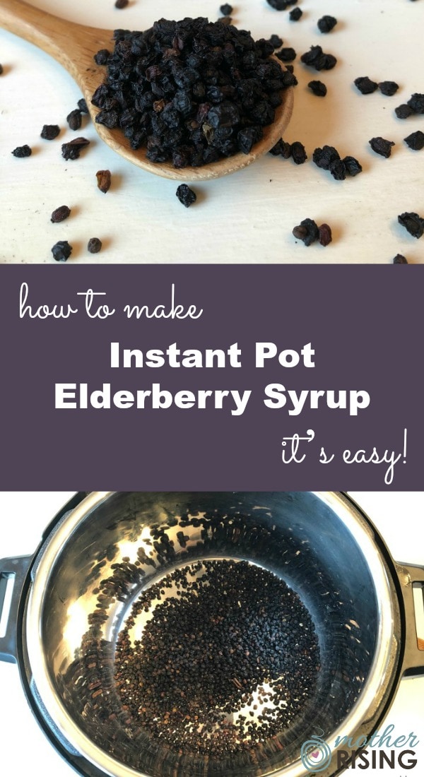 Taken daily elderberry syrup boosts the immune system and can shorten illnesses. Use these instructions to make instant pot elderberry syrup. It's so easy! #naturalremedies #herbalremedies #coldandfluremedy #instantpot #instapot