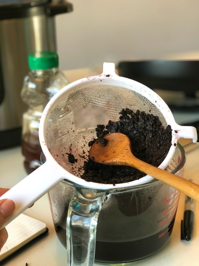 Taken daily elderberry syrup boosts the immune system and can shorten illnesses. Use these instructions to make instant pot elderberry syrup. It's so easy!