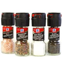 McCormick Salt and Pepper Grinders (Himalayan Pink Salt, Peppercorn Medley, Sea Salt, Black Peppercorn), 4 Count