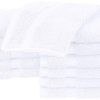 Pinzon Organic Cotton Washcloths (12 Pack), White