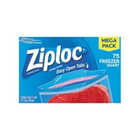 Ziploc Freezer Bags, Quart, 75 ct