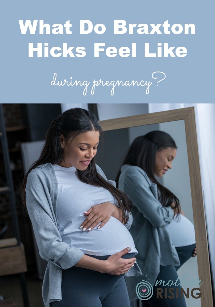 Many women want to know what do Braxton Hicks feel like. For most, these contractions feel much different than regular labor contractions. This post is all about what braxton hicks feel like and how to know the difference between these contractions and real labor contractions. #pregnancy #thirdtrimester #labor #contractions #healthypregnancy