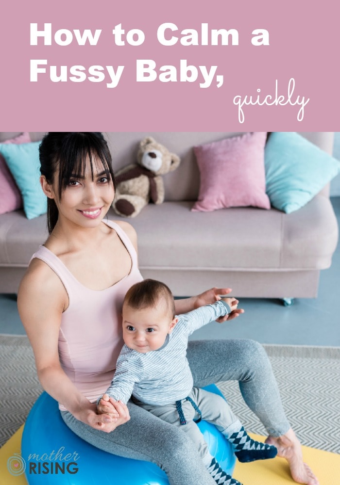 11 brilliant ideas that can calm a fussy baby quickly, many of which are free or inexpensive and can be done in the comfort of your own home. #postpartum #baby #fourthtrimester #infant #lifewithbaby