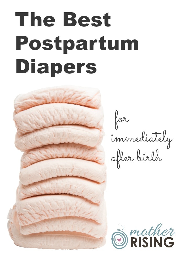Postpartum diapers are a wonderful solution to the heavy bleeding women experience right after delivery. They're easy and minimize any mess. #postpartum #pads #firstweek #afterbaby #thirdtrimester #pregnancy #motherrising