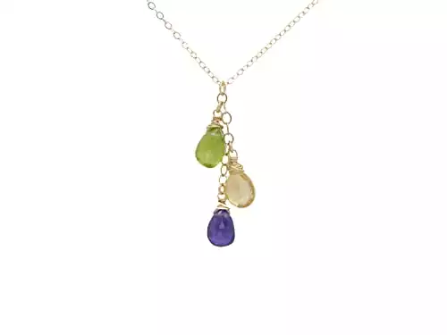 Personalized Children Birthstone Mother Necklace for Mom, Mother Day Gift for Mom, Gold, Silver Jewelry, Valentine's gift for wife