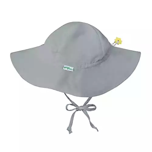 i play. Baby Brim Sun Protection Hat, Gray, 0-6 months