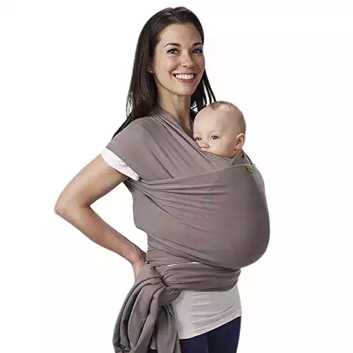 Boba Baby Wrap Carrier Newborn to Toddler - Stretchy Baby Wraps Carrier - Baby Sling - Hands-Free Baby Carrier Wrap - Baby Carrier Sling -Baby Carrier Newborn to Toddler 7-35 lbs (Grey)