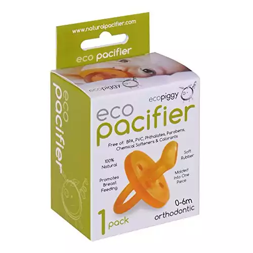 Ecopiggy Ecopacifier Orthodontic Natural Pacifier (1 Pack) - 0-6 Mos