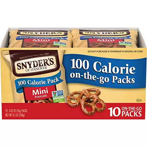 Snyder's of Hanover Mini Pretzels, 100 Calorie Individual Packs, Multipack 10 Ct (Pack of 6)