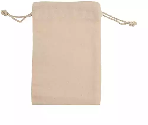 Cotton Drawstring Muslin Bag, 5x7 Inch