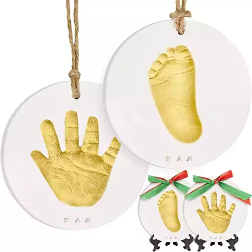 Baby Hand and Footprint Kit - Ornament Maker (Gold Paint)