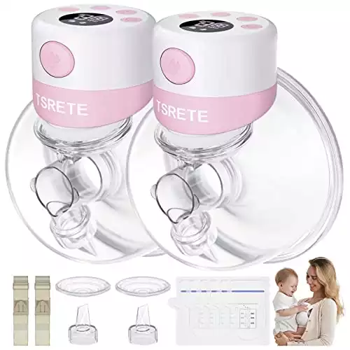 TSRETE Double Wearable Breast Pump, Electric Hands-Free