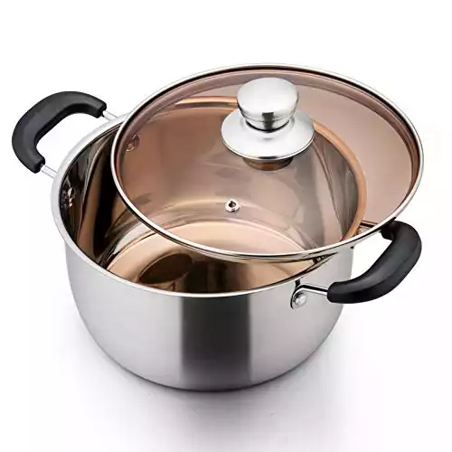Stainless Steel 3 Quart Pot Stock Pot, with Lid