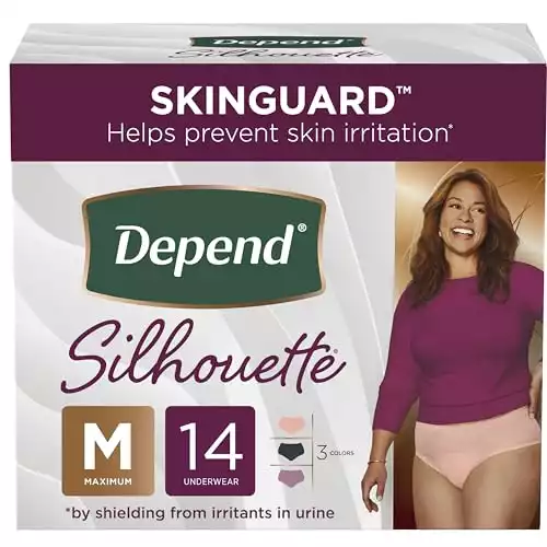 Depend Silhouette Postpartum Underwear for Women, 14 Count