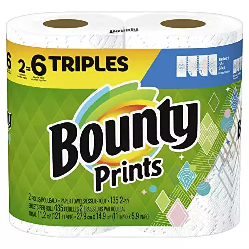 Bounty Paper Towels, 2 Triple Rolls