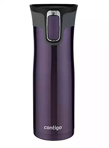 Contigo West Loop Stainless Steel Vacuum-Insulated Travel Mug with Spill-Proof Lid, Keeps Drinks Hot up to 5 Hours and Cold up to 12 Hours, 20oz Violet
