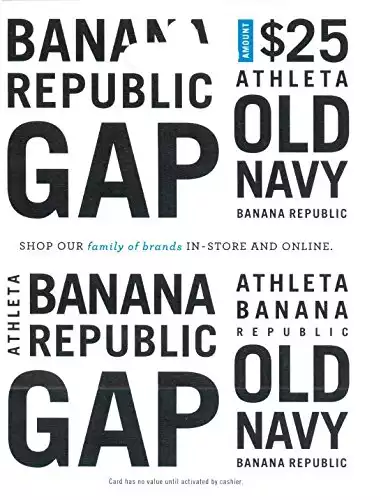 GAP Options (Multibrand) $25 Gift Card
