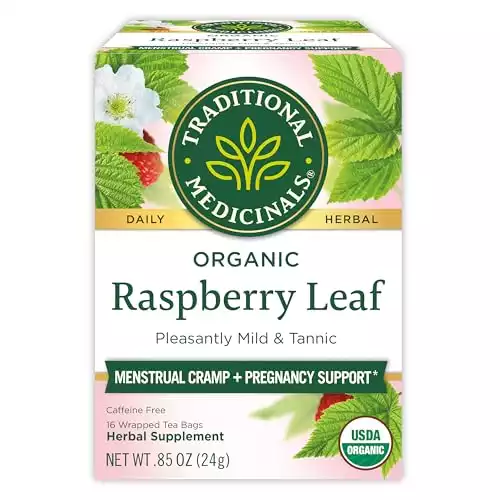Traditional Medicinals Organic Raspberry Leaf Tea, 16 Tea Bags