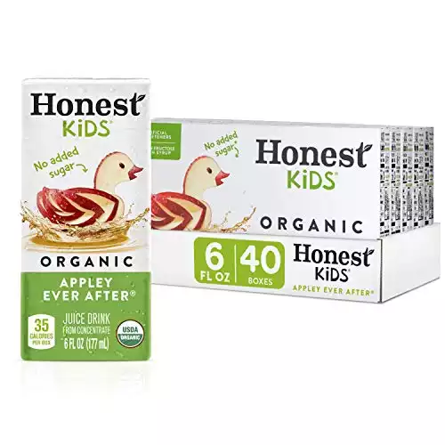 Honest Kids Appley Ever After, 6 Fl oz Juice Boxes, Pack Of 40